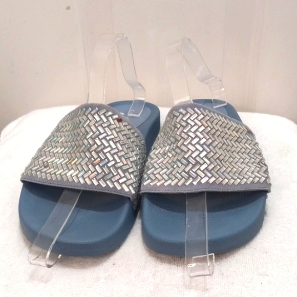 Gianni Bini Blue Sandles W/ Rhinestones  Size 7B - Picture 1 of 7